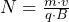 N = \frac {m\cdot v}{q\cdot B}