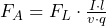 F_A=F_L\cdot \frac {I\cdot l}{v\cdot q}