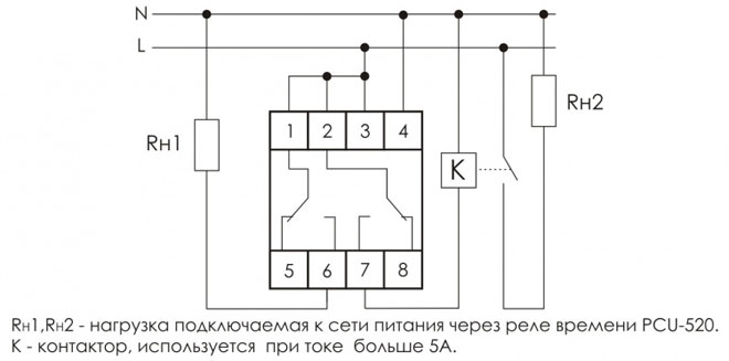 Схеми за свързване на релето за синхронизация PCU-520