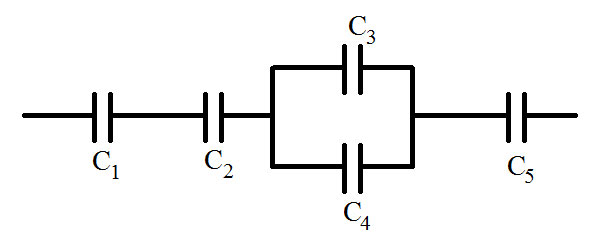 Определяне на капацитета на последователно или паралелно свързани кондензатори - формула