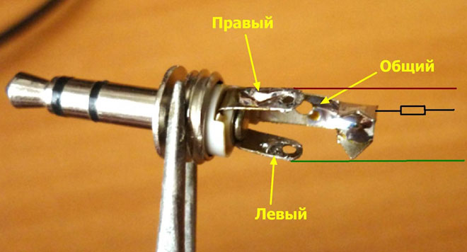 Как да запоя проводниците към щепсела за слушалки?