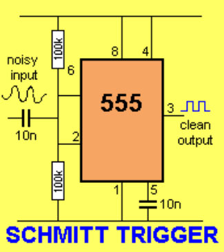 Тригер на Шмит на NE555. 