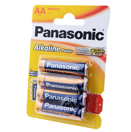 Алкални батерии Panasonic AA. 